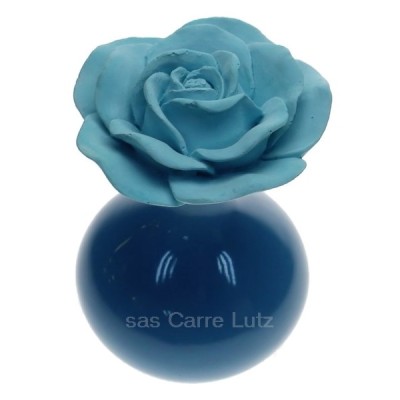 CL30000326 Coffret diffuseur de parfum fleur en platre et vase en faience couleur turquoise Drake 16,90 €
