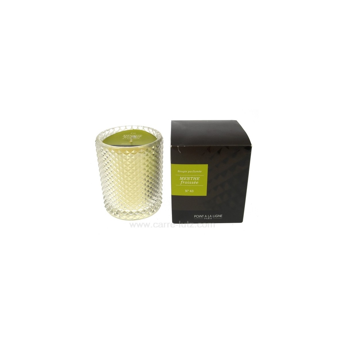 CL31000003  Bougie parfumée Point à la ligne senteur menthe froissée 21,50 €