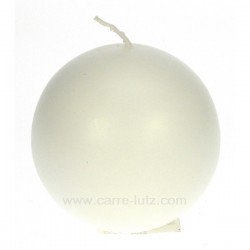 Bougie boule blanche diamètre 8 cm Point à la ligne, reference CL31000072