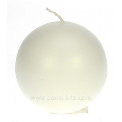 CL31000072  Bougie boule blanche diamètre 8 cm Point à la ligne 5,80 €