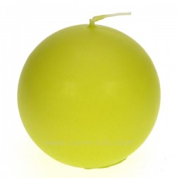 Bougie boule vert anis diamètre 8 cm Point à la ligne, reference CL31000073