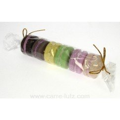 CL31000074  Sachet de 6 bougies macarons assortis en couleur Point à la ligne 14,00 €