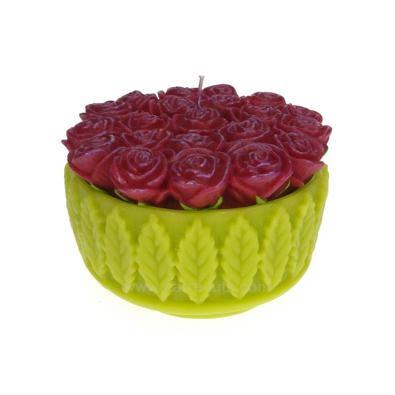 CL31000084  Bougie Gateau de rose rouge Point à la ligne 32,00 €