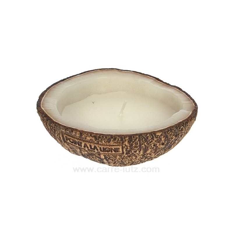 CL31000091  Bougie parfumée Demie noix de coco Point à la ligne 13,00 €