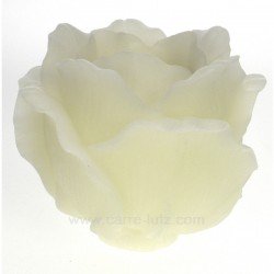 Photophore rose blanche diamètre 17 cm Point à la ligne