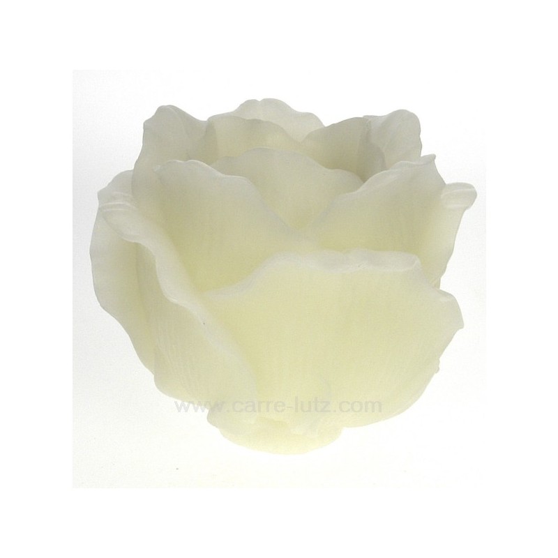 Photophore rose blanche diamètre 17 cm Point à la ligne