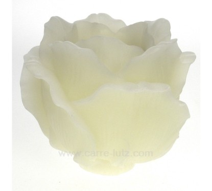 Photophore rose blanche diamètre 17 cm Point à la ligne