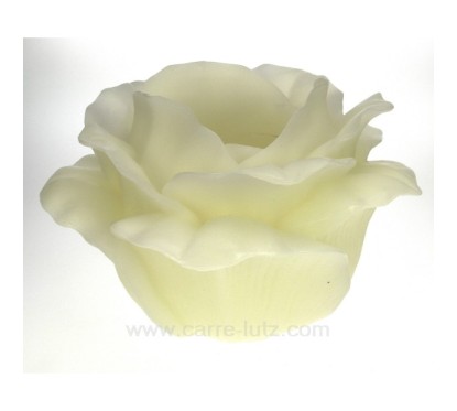 Photophore rose blanche parfumée diamètre 26 cm Point à la ligne