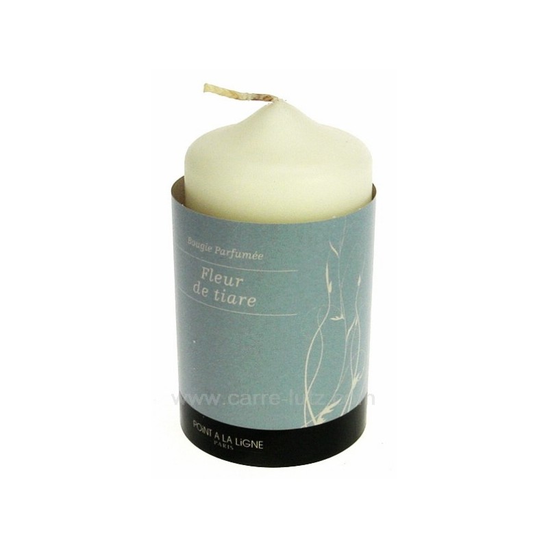 CL31000124  Bougie Pilier fleur tiare hauteur 11 cm Point à la ligne 9,30 €