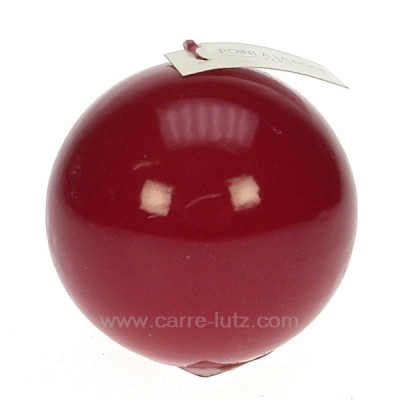 CL31000126  Bougie boule rouge glacé diamètre 8 cm Point à la ligne 5,20 €