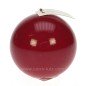 Bougie boule rouge glacé diamètre 8 cm  Point à la ligne
