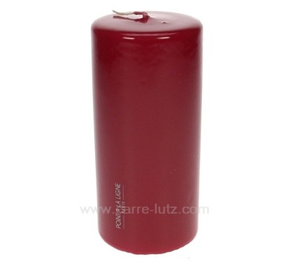 CL31000130  Bougie pilier rouge glacé hauteur 15 cm Point à la ligne 9,00 €