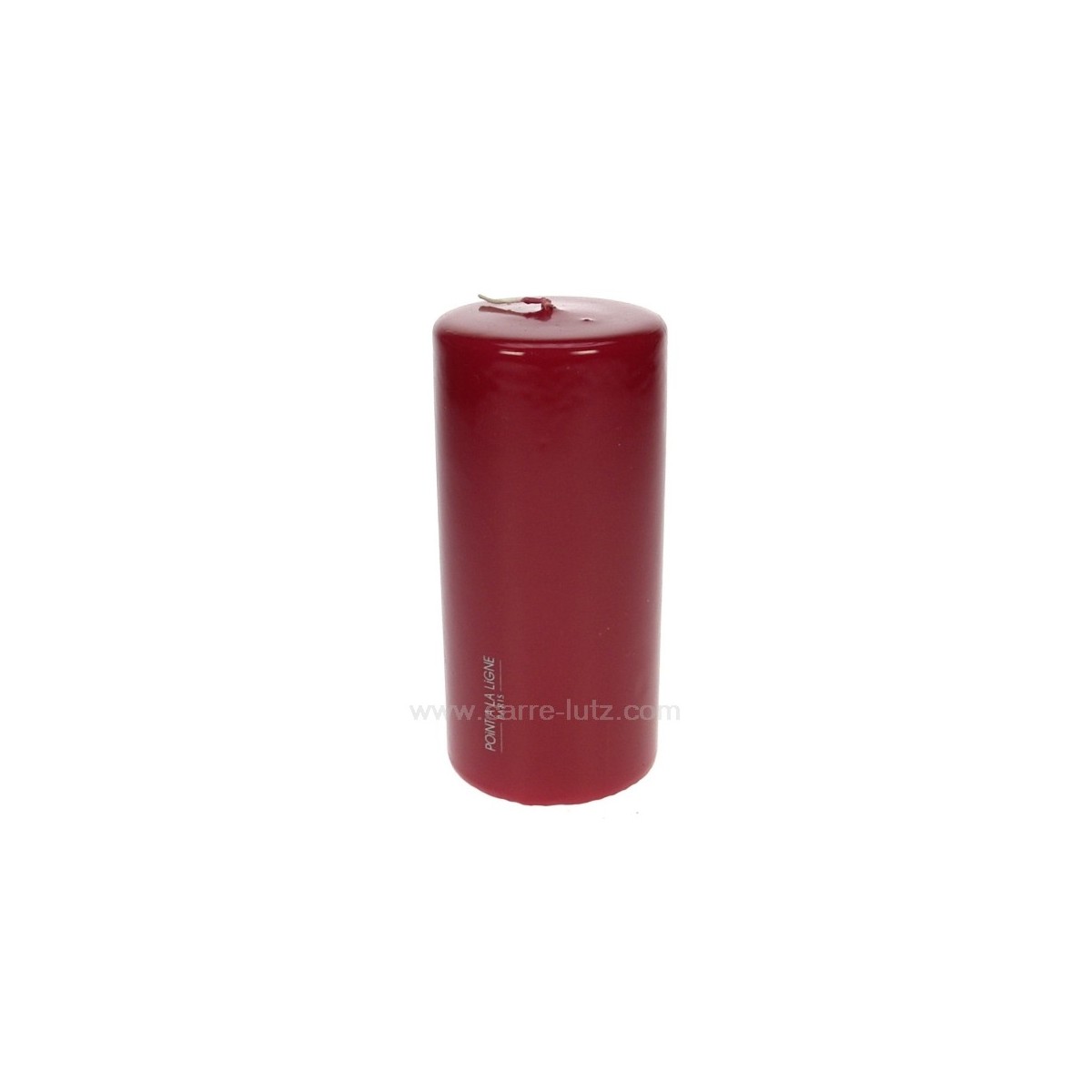 CL31000130  Bougie pilier rouge glacé hauteur 15 cm Point à la ligne 9,00 €