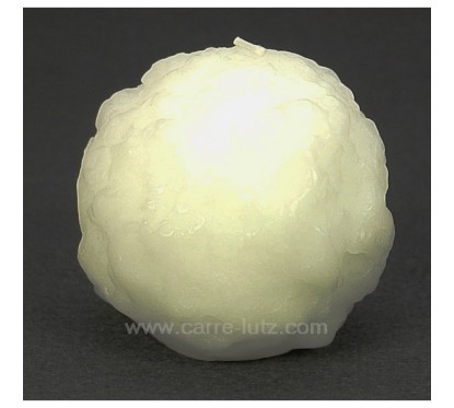 Bougie boule de neige diamètre 9 cm Point à la ligne