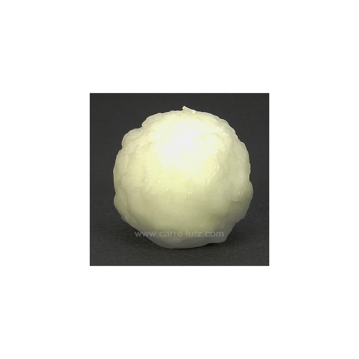 CL31000144  Bougie boule de neige diamètre 9 cm Point à la ligne 12,00 €