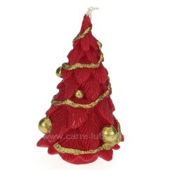 CL31000151  Bougie Sapin de Noel rouge Point à la ligne 12,00 €