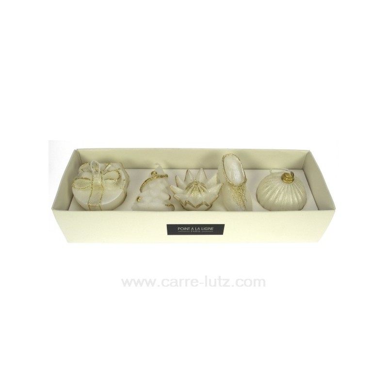 CL31000158  Boite de 5 bougies merveilles Noel Point à la ligne 24,00 €