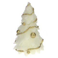 CL31000160  Bougie Sapin de noel blanc hauteur 22 cm Point à la ligne 23,50 €