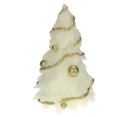 CL31000160  Bougie Sapin de noel blanc hauteur 22 cm Point à la ligne 23,50 €