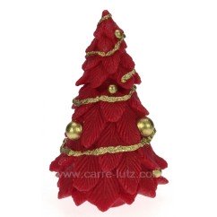 CL31000161  Bougie Sapin de noel rouge hauteur 22 cm Point à la ligne 23,50 €