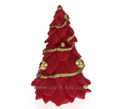 CL31000161  Bougie Sapin de noel rouge hauteur 22 cm Point à la ligne 23,50 €