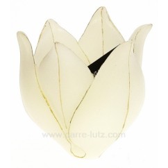 CL31000176  Voluta blanc diamètre 9,5 cm Point à la ligne 11,00 €