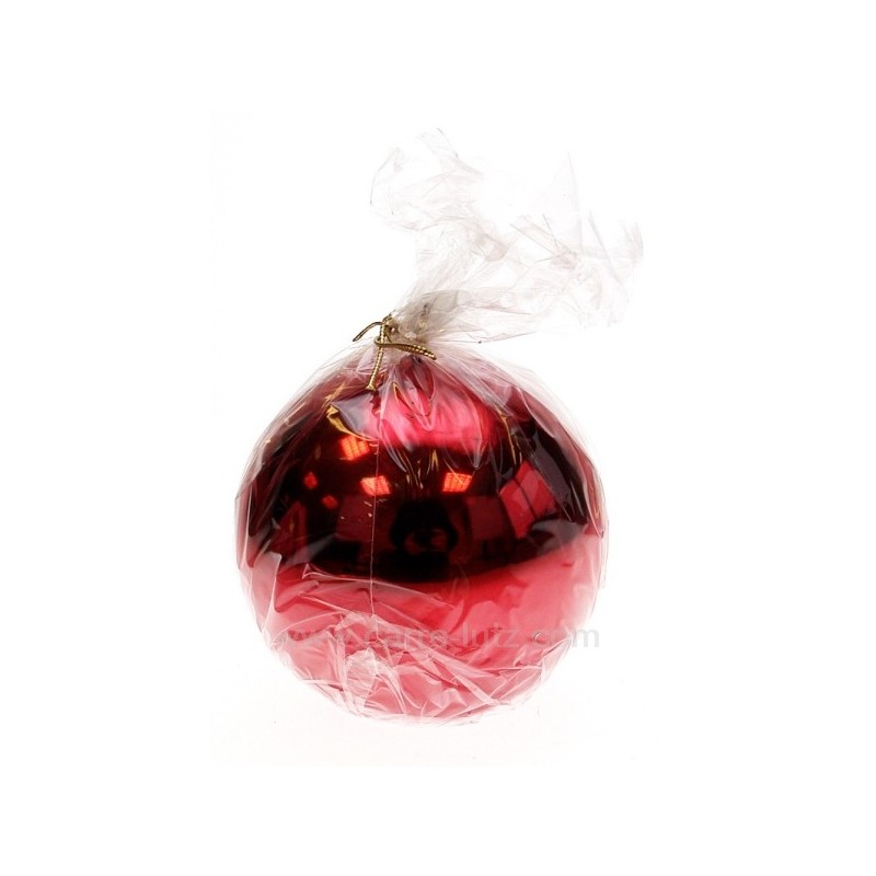 CL31000180  Bougie Boule gloss rouge pourpre diamètre 12 cm Point à la ligne 37,50 €