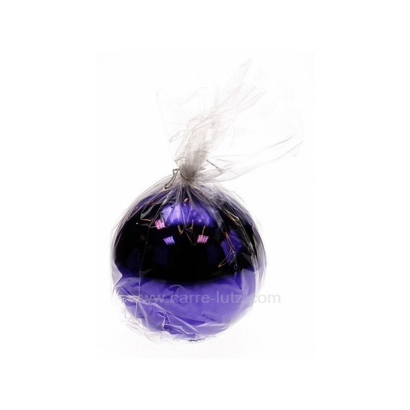 CL31000182  Bougie Boule gloss aubergine diamètre 12 cm Point à la ligne 37,50 €