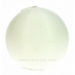 Bougie Boule photophore soie blanche diamètre 8 cm Point à la ligne