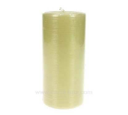 CL31000186  Bougie Pilier soie beige hauteur 15 cm Point à la ligne 11,00 €