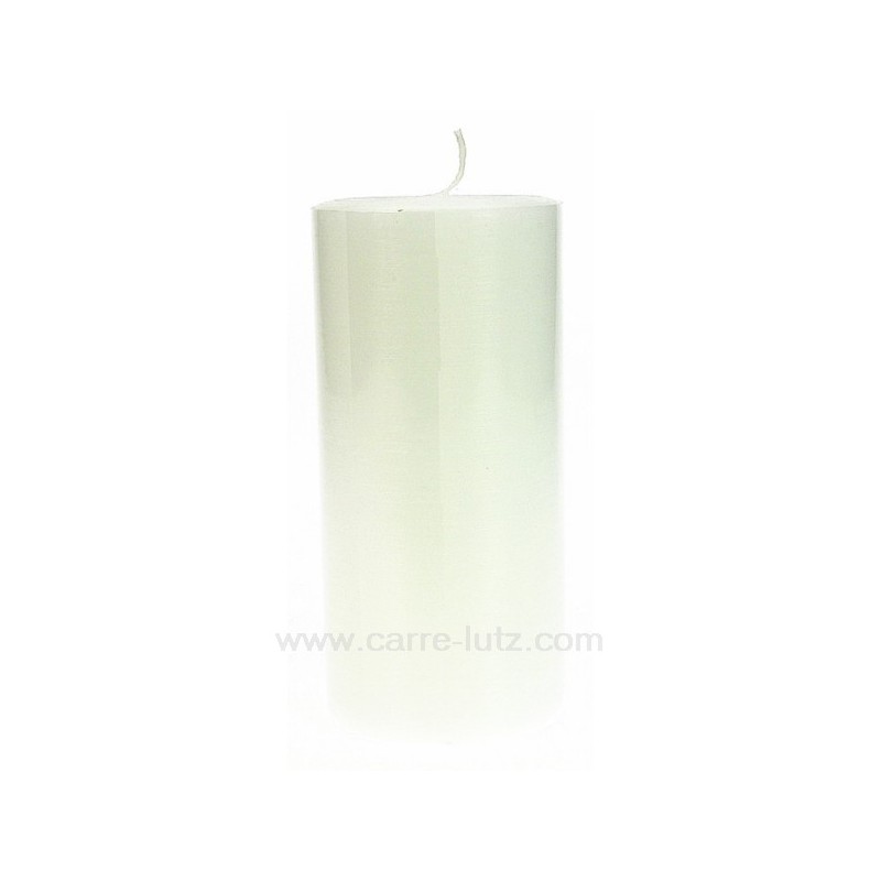 CL31000187  Bougie Pilier soie blanche hauteur 15 cm Point à la ligne 11,00 €