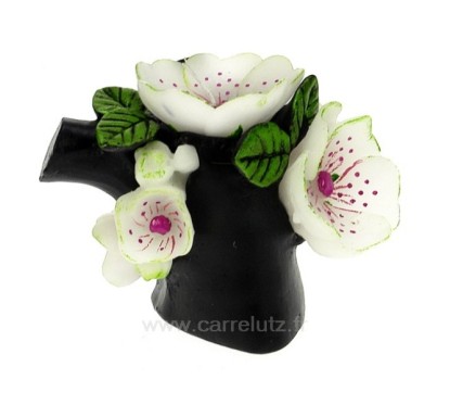 Bougie Branche de cerisier largeur 15 cm blanc Point à la ligne