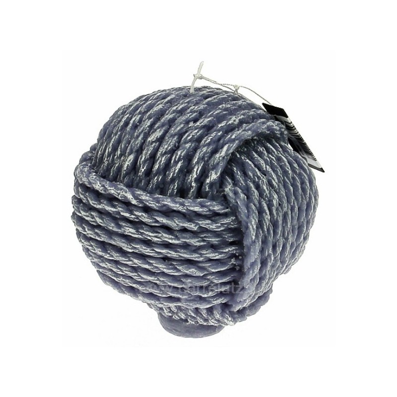 CL31000214  Bougie Boule de cordage gris diamètre 13 cm Point à la ligne 18,00 €