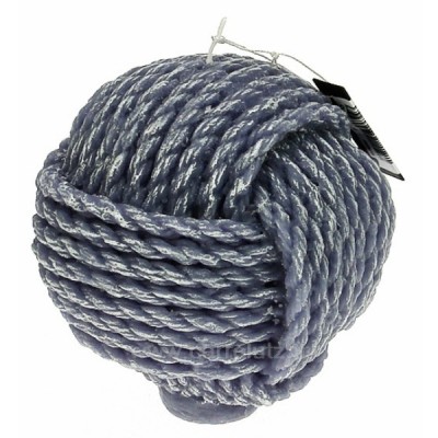 CL31000214  Bougie Boule de cordage gris diamètre 13 cm Point à la ligne 18,00 €