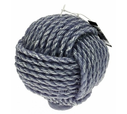 CL31000214  Bougie Boule de cordage gris diamètre 13 cm Point à la ligne 18,00 €