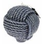 Bougie Boule de cordage gris diamètre 13 cm Point à la ligne