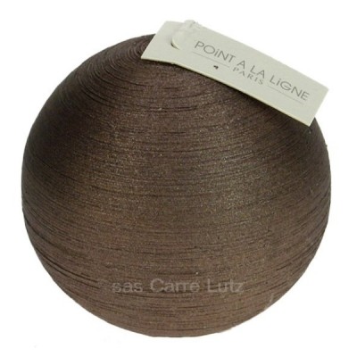 CL31000237  Bougie boule n°2 Point à la ligne soie moka 7,00 €