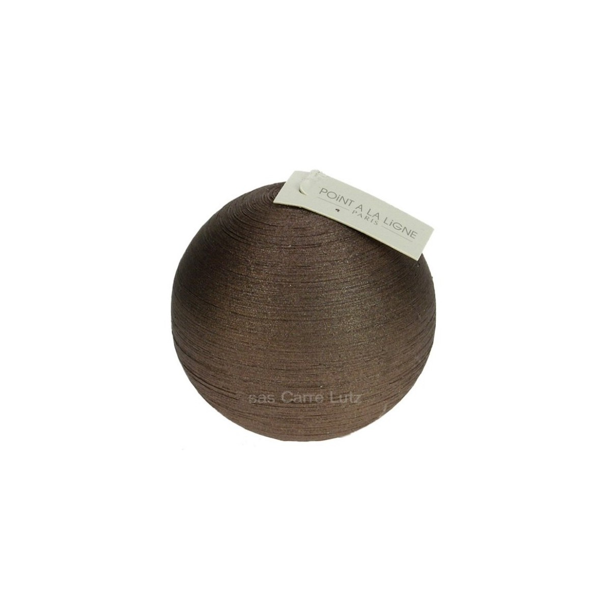 CL31000237  Bougie boule n°2 Point à la ligne soie moka 7,00 €