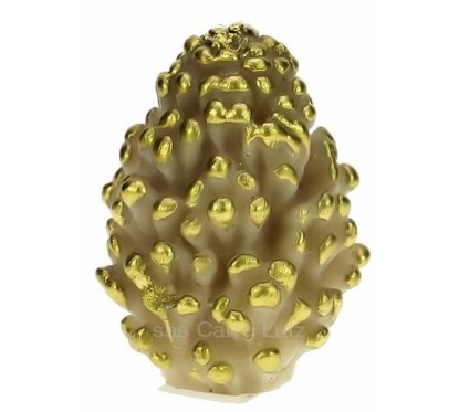 CL31000246 Bougie pomme de pin blanc Point à la ligne 12,00 €