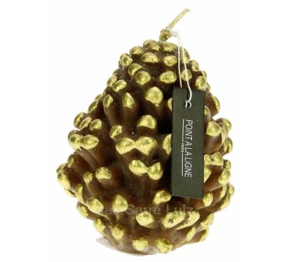 CL31000247 Bougie pomme de pin marron Point à la ligne 12,00 €