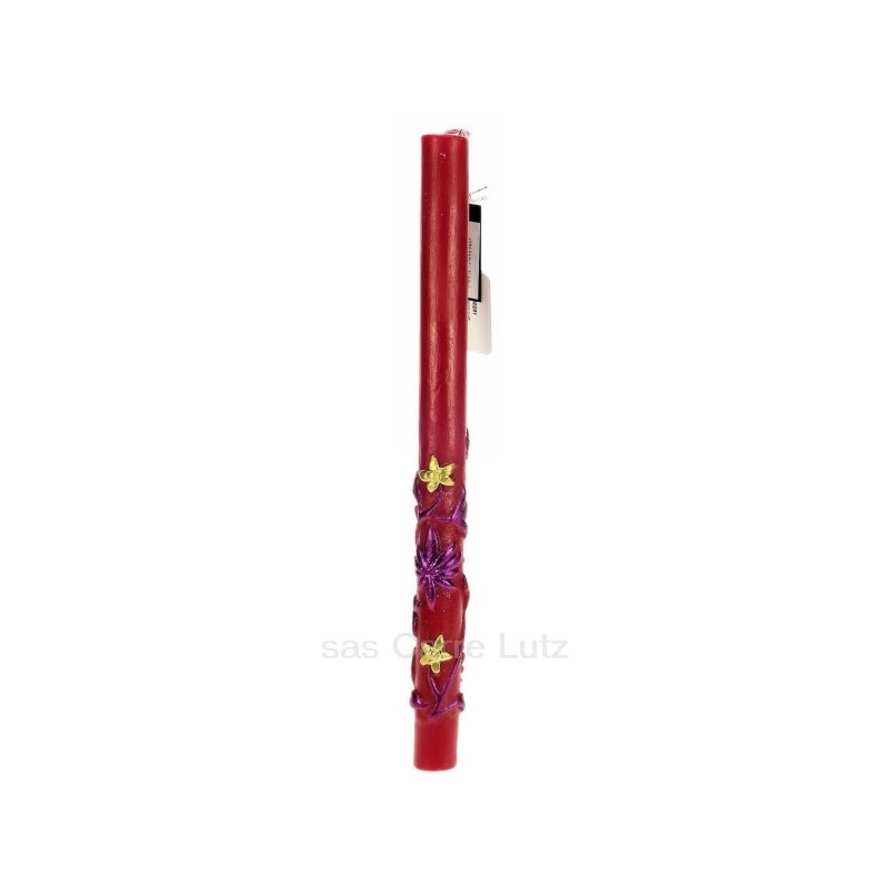 CL31000251  Bougie bollywood rouge Point à la ligne 9,50 €