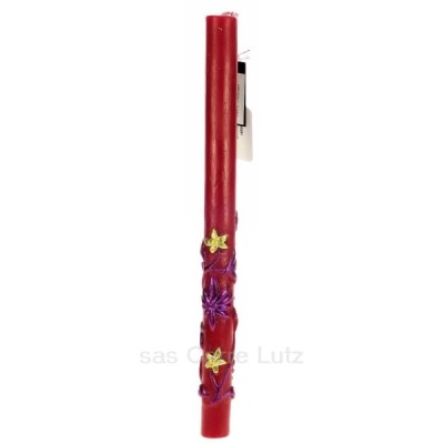 CL31000251  Bougie bollywood rouge Point à la ligne 9,50 €