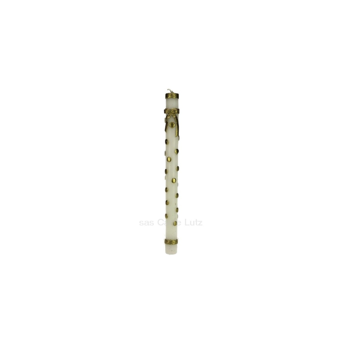 CL31000259  Bougie paquet cadeau blanc Point à la ligne 9,50 €