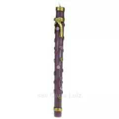 CL31000261  Bougie paquet cadeau violet Point à la ligne 9,50 €