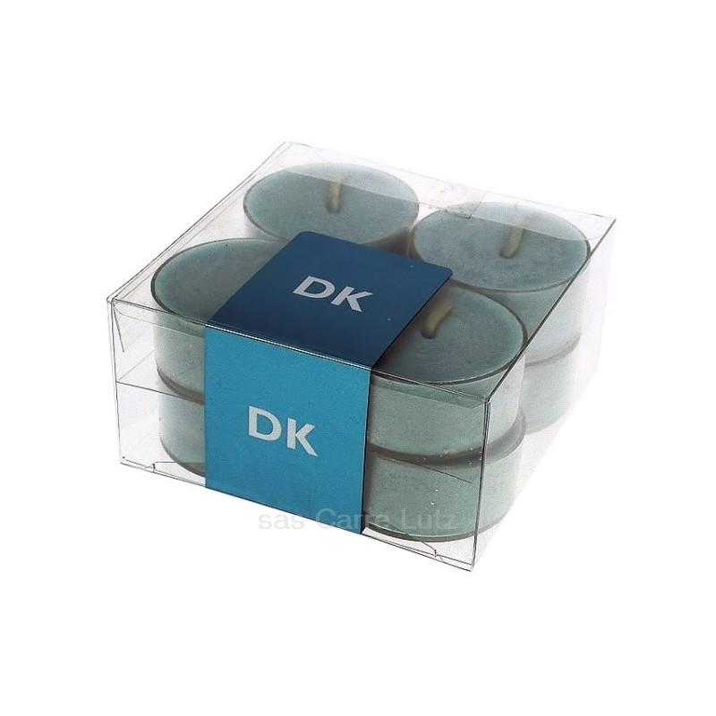 boite de 8 Bougies chauffe plat couleur turquoise Drake, reference CL31000269