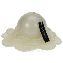 CL31000271  Bougie fleur de nacre blanche diamétre 16 cm Point à la ligne 22,00 €