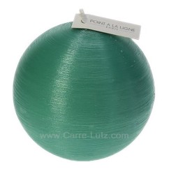 CL31000284  Bougie boule n°3 diamétre 9,5 cm soie turquoise Point à la ligne 9,50 €