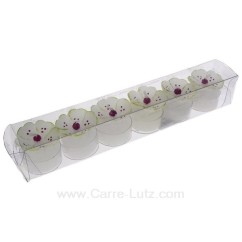 CL31000290  Boite de 6 lumignons fleur de cerisier Point à la ligne 12,50 €