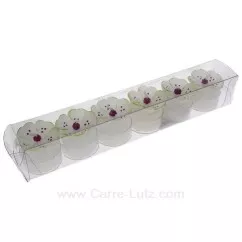 CL31000290  Boite de 6 lumignons fleur de cerisier Point à la ligne 12,50 €