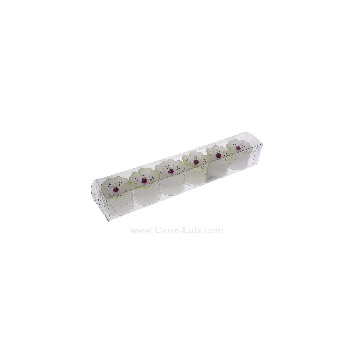 CL31000290  Boite de 6 lumignons fleur de cerisier Point à la ligne 12,50 €